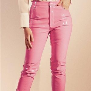 BooHoo Megan Fox Pink Vinyl Pants 👖